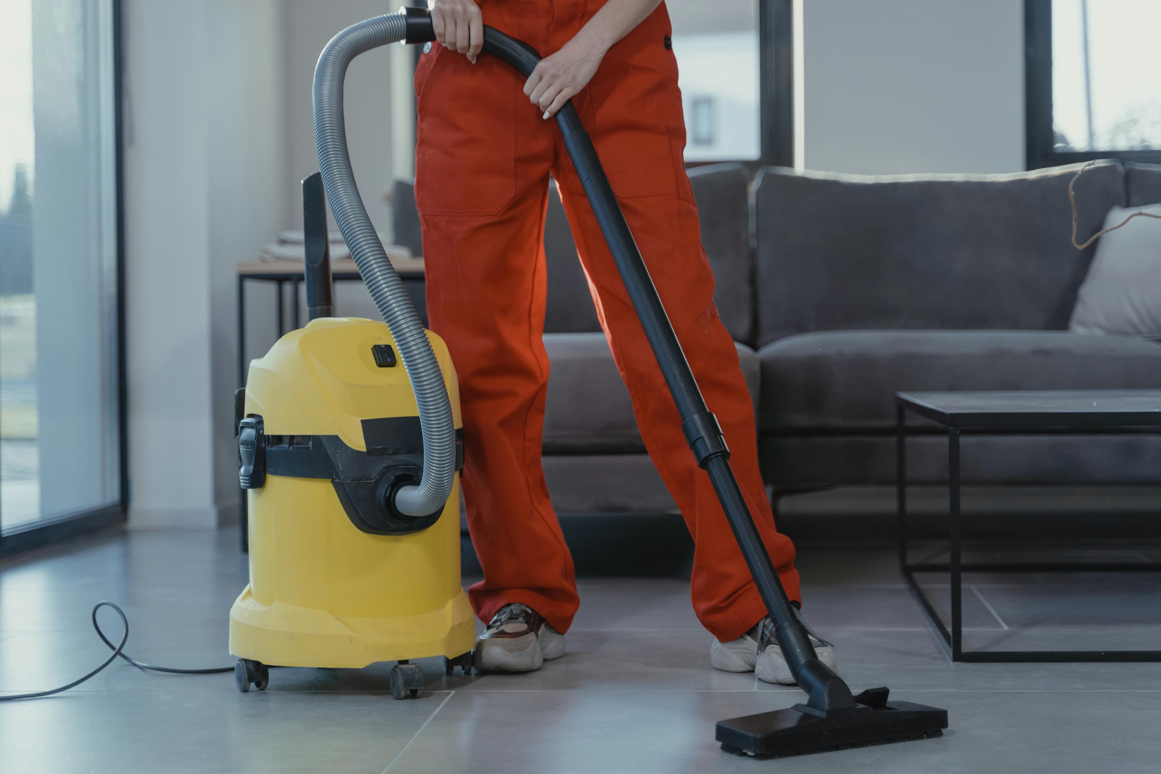 Cleaner maintaining a bright living room